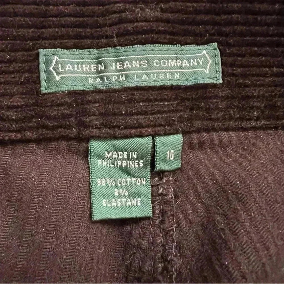 Ralph Lauren Jeans Company Brown Corduroy Pants Wm Sz 10 Wide Leg Boot Cut $199 - Picture 13 of 16